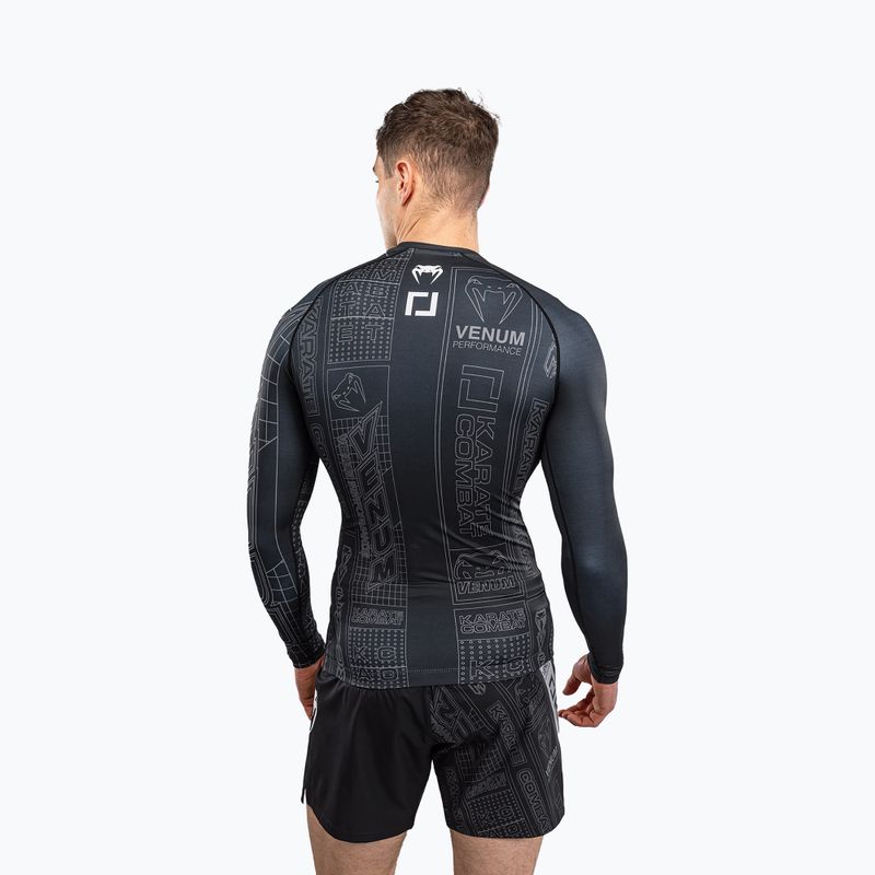 Pánský rashguard s dlouhým rukávem Venum Karate Combat black/grey 2