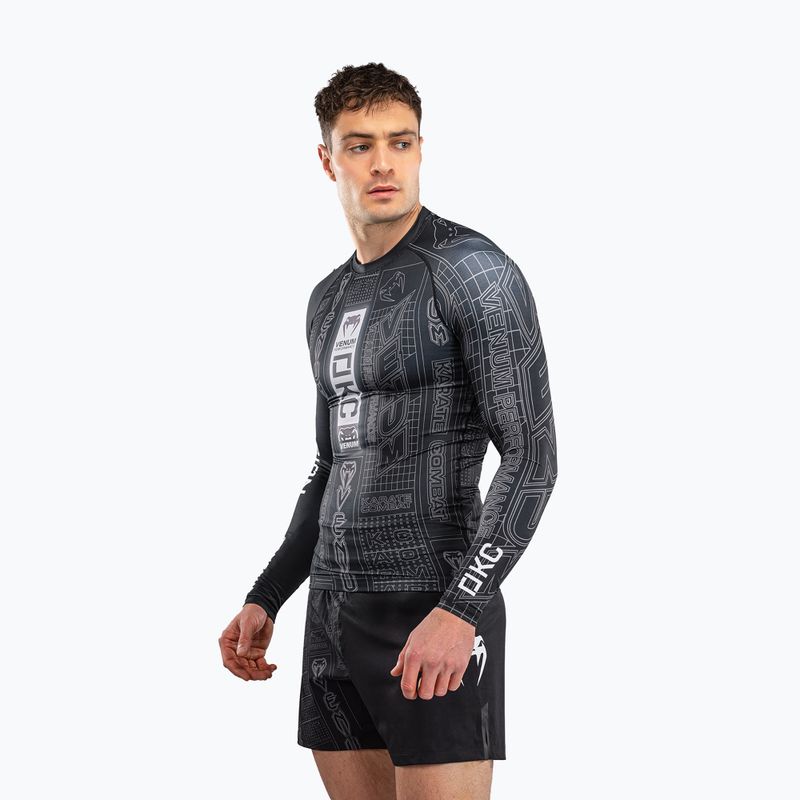 Pánský rashguard s dlouhým rukávem Venum Karate Combat black/grey 4