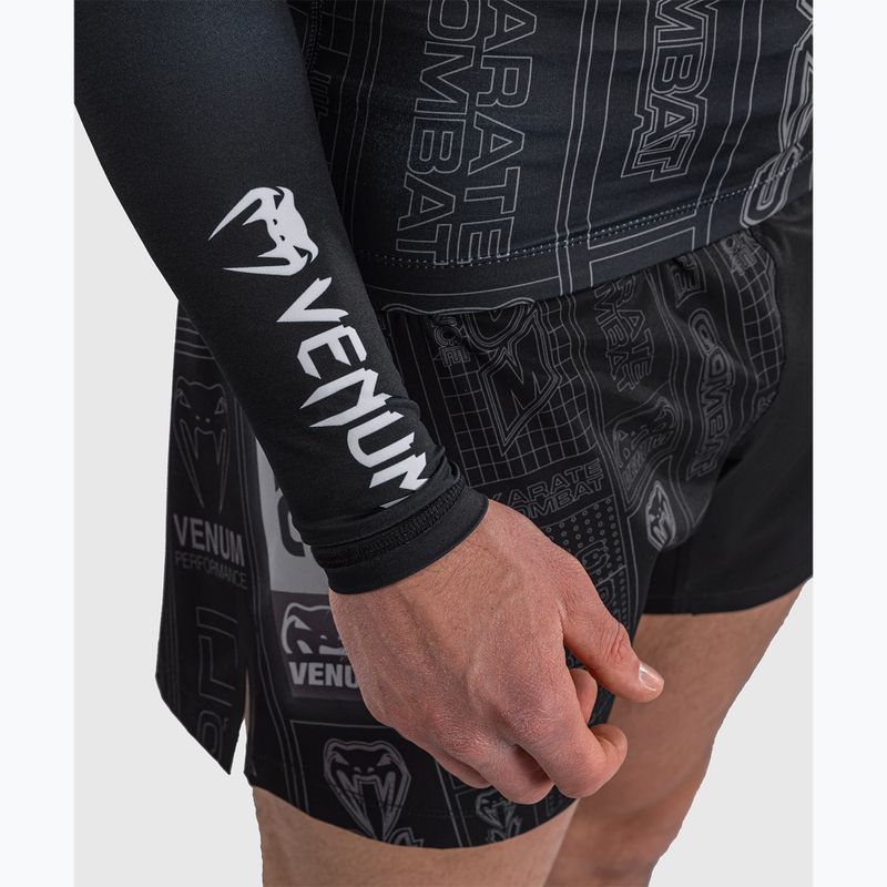 Pánský rashguard s dlouhým rukávem Venum Karate Combat black/grey 7
