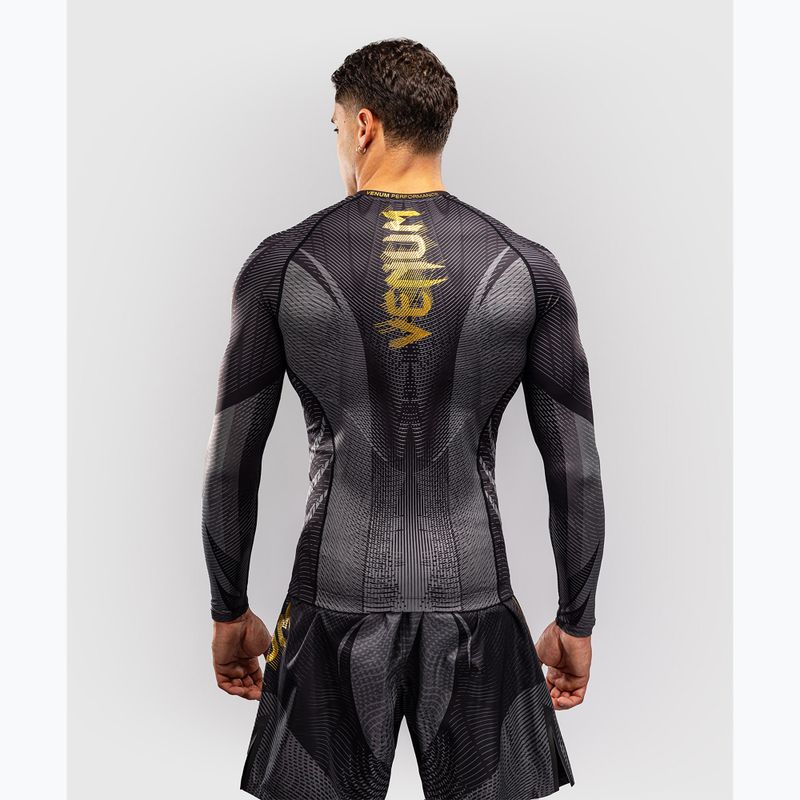 Rashguard pánský s dlouhým rukávem Venum Galactic 3.0 Rashguard LS black/gold 2
