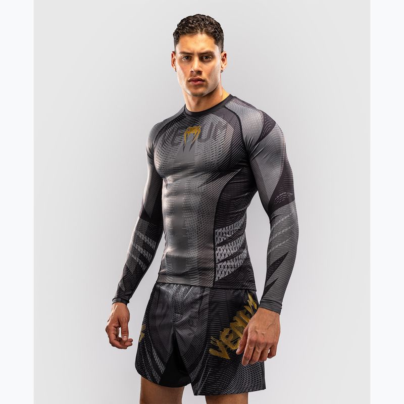 Rashguard pánský s dlouhým rukávem Venum Galactic 3.0 Rashguard LS black/gold 3