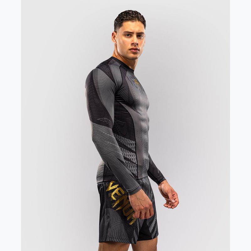 Rashguard pánský s dlouhým rukávem Venum Galactic 3.0 Rashguard LS black/gold 4