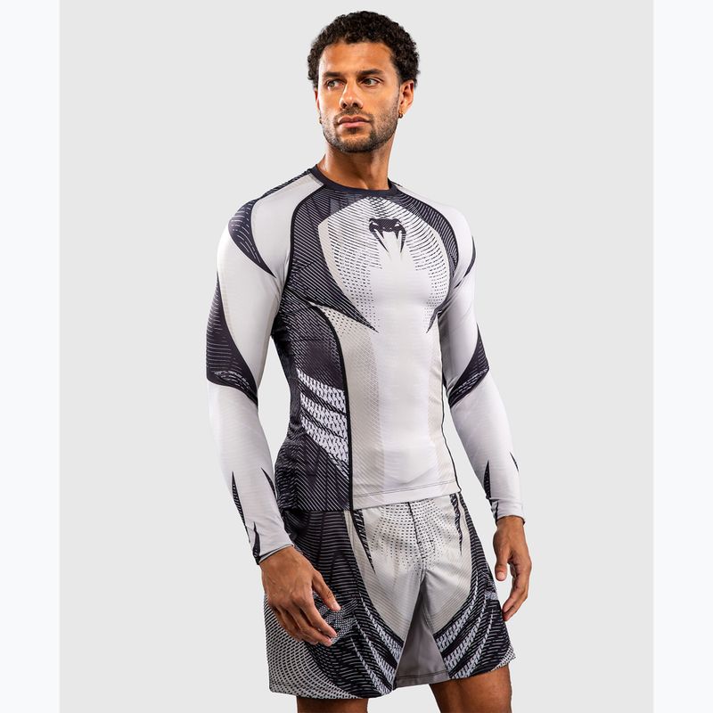Rashguard pánský s dlouhým rukávem Venum Galactic 3.0 Rashguard LS off white/black 4