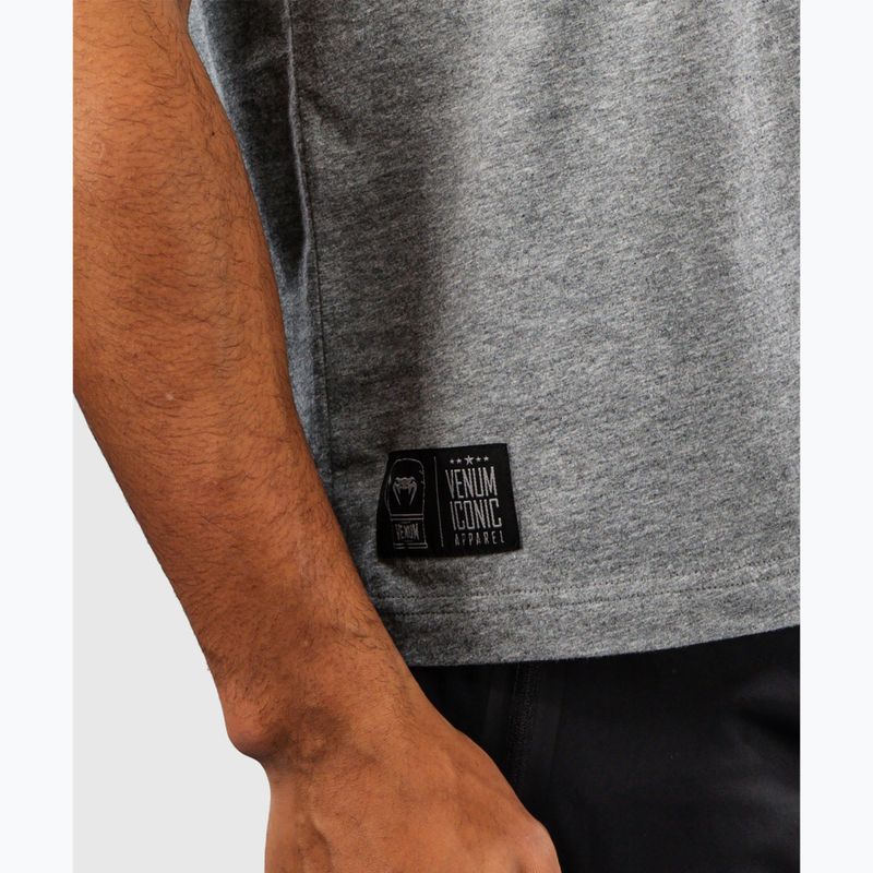 Pánské tričko na lezení Venum Fight Icon Cotton light heather grey 4