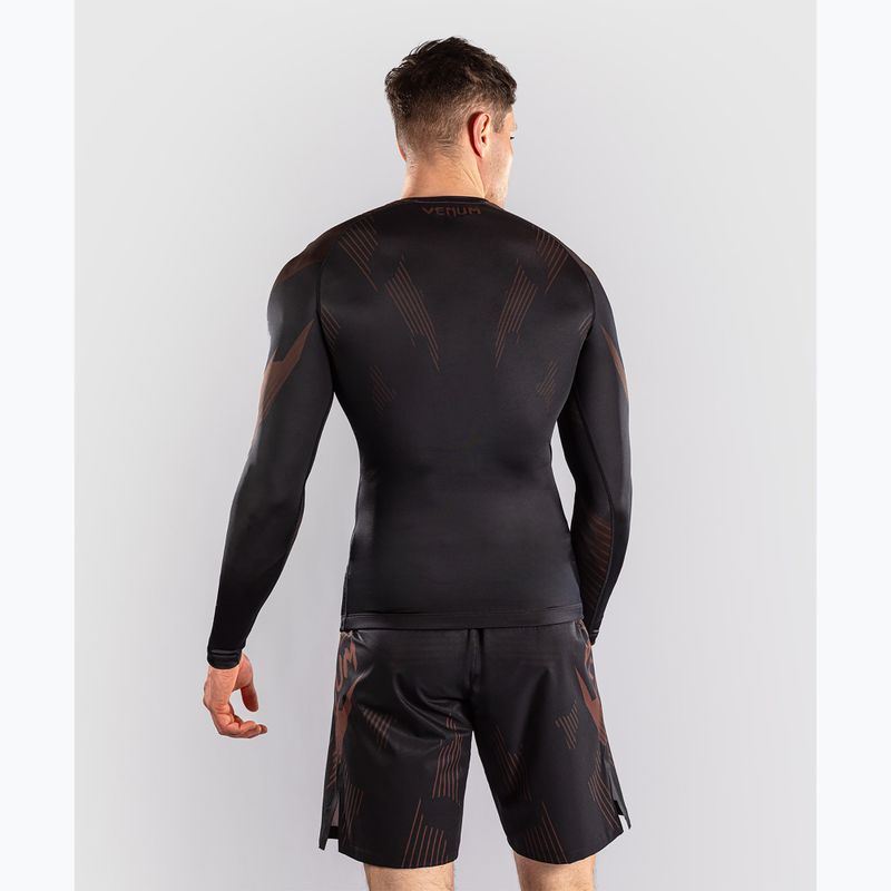 Rashguard pánský s dlouhým rukávem Venum No-Gi 6.0 Rashguard black/brown 3