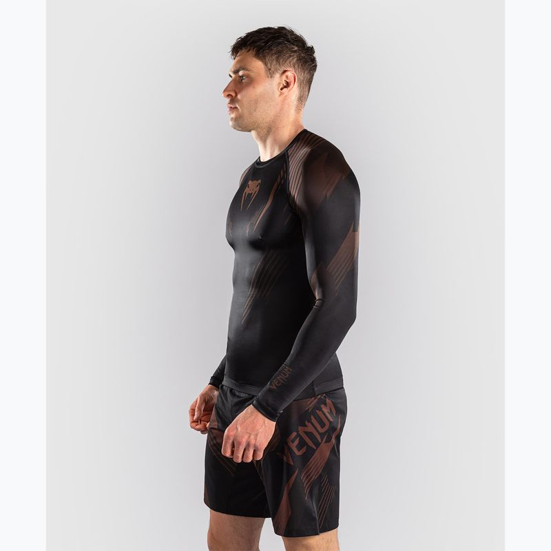 Rashguard pánský s dlouhým rukávem Venum No-Gi 6.0 Rashguard black/brown 4