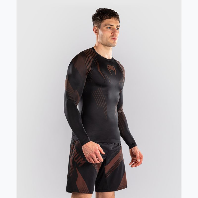 Rashguard pánský s dlouhým rukávem Venum No-Gi 6.0 Rashguard black/brown 5