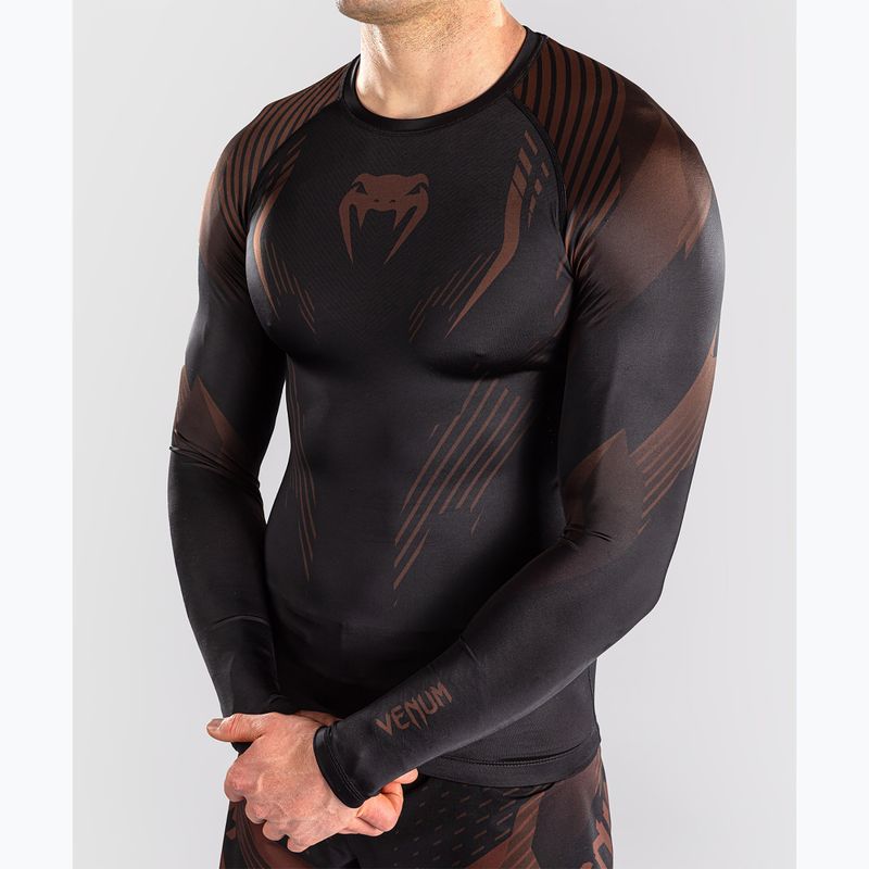 Rashguard pánský s dlouhým rukávem Venum No-Gi 6.0 Rashguard black/brown 6