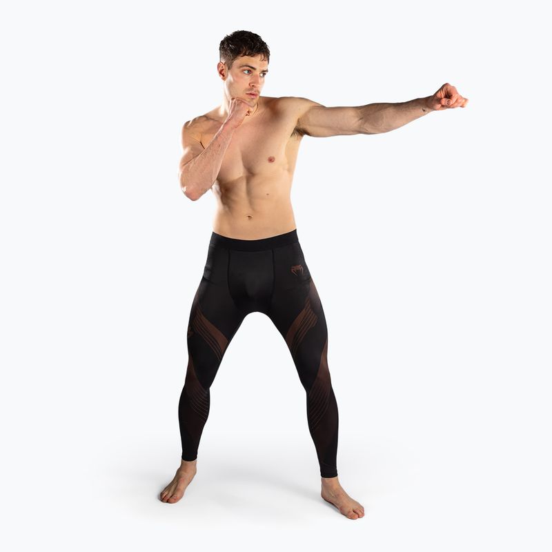 Pánské tréninkové legíny Venum No-Gi 6.0 Spats Black/Brown 2