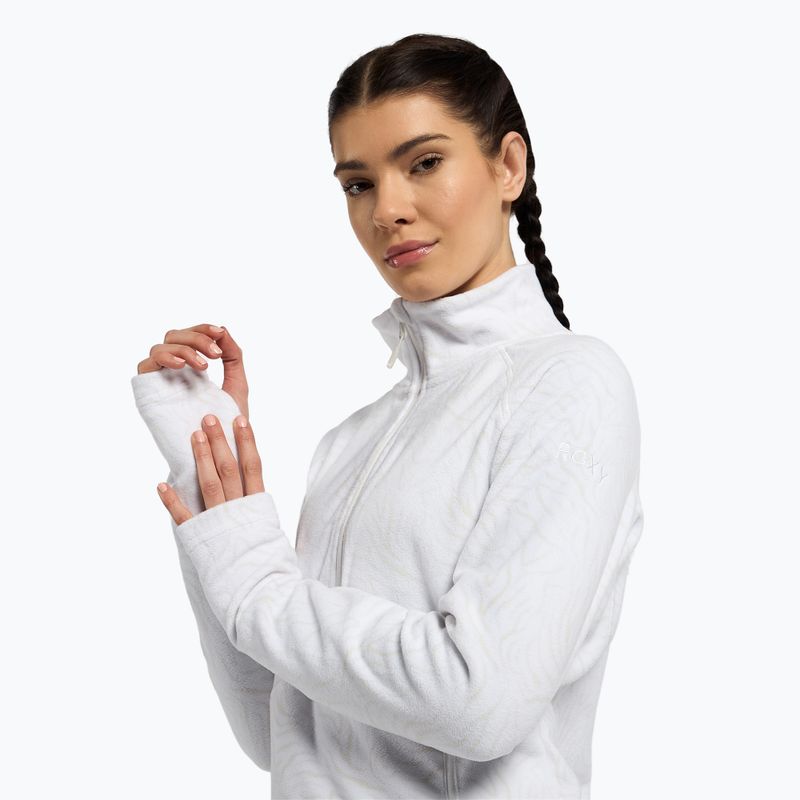 Dámská snowboardová mikina ROXY Cascade 2021 bright white zebra print 5
