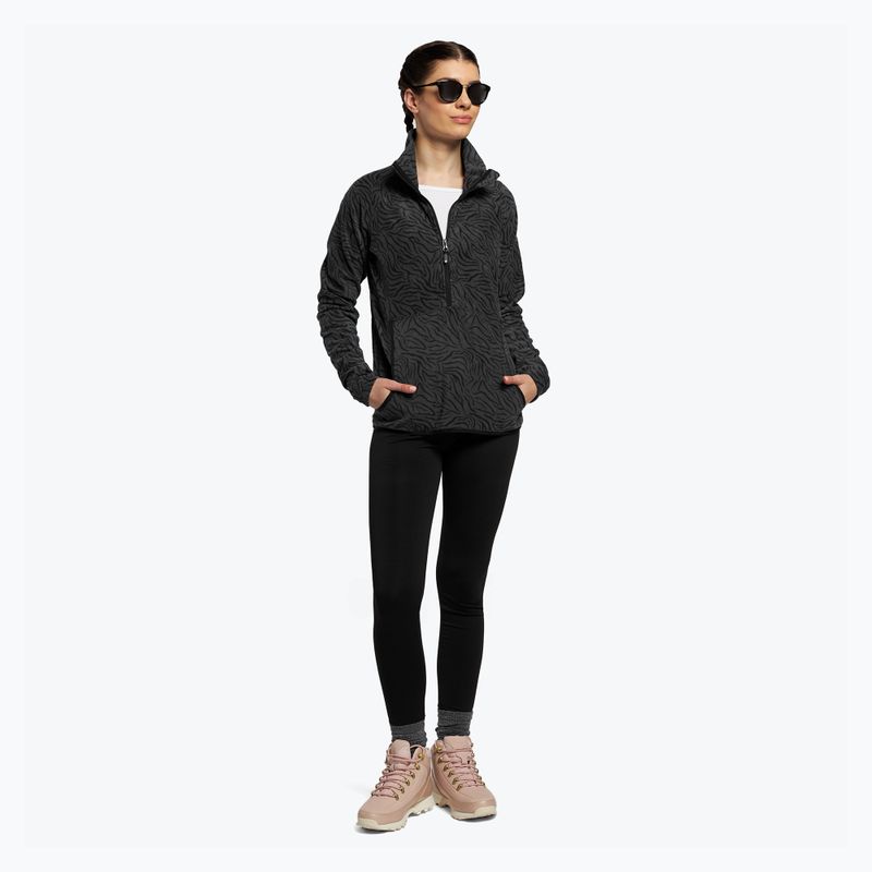 Dámská snowboardová mikina ROXY Cascade 2021 true black zebra print 2