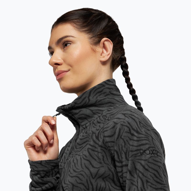 Dámská snowboardová mikina ROXY Cascade 2021 true black zebra print 5