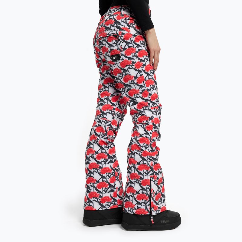 Dámské snowboardové kalhoty ROXY Rowley X ROXY High 2021 bright white/white red 3