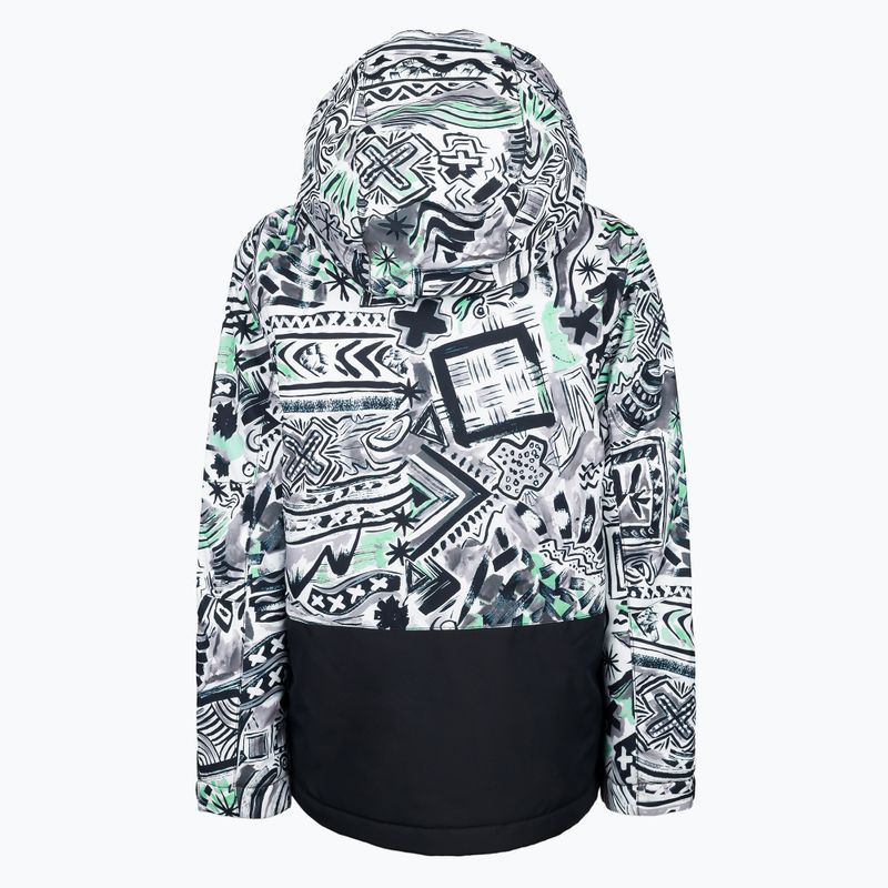 Dětská snowboardová bunda Quiksilver Mission Printed Block černá-bílá EQBTJ03147 2