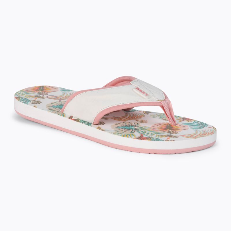 Dámské žabky ROXY Coastin Print 2021 white/pink