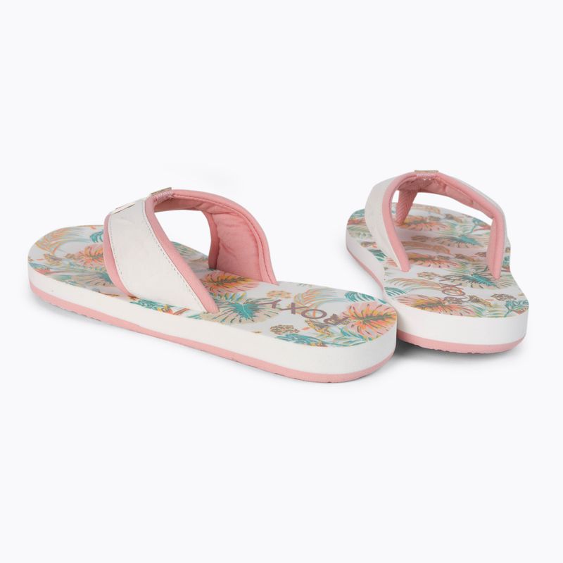 Dámské žabky ROXY Coastin Print 2021 white/pink 3