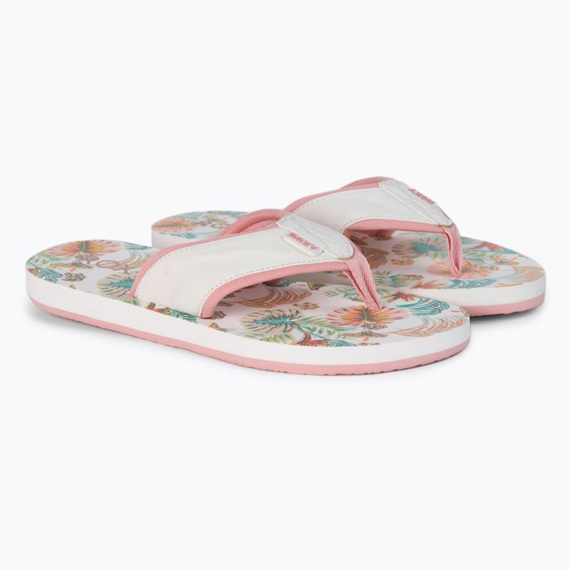 Dámské žabky ROXY Coastin Print 2021 white/pink 5