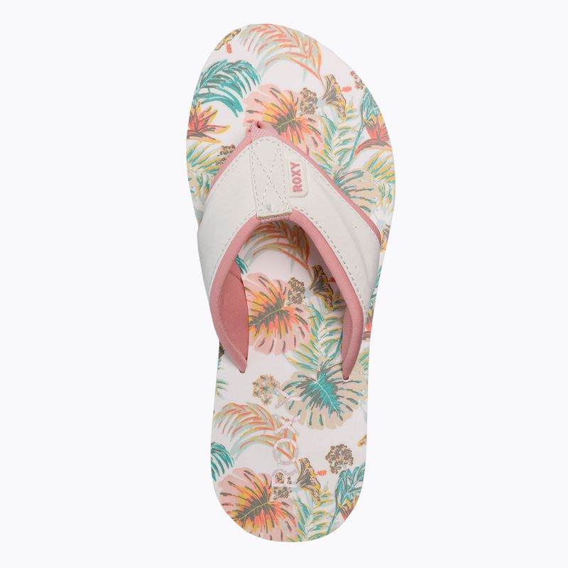 Dámské žabky ROXY Coastin Print 2021 white/pink 6