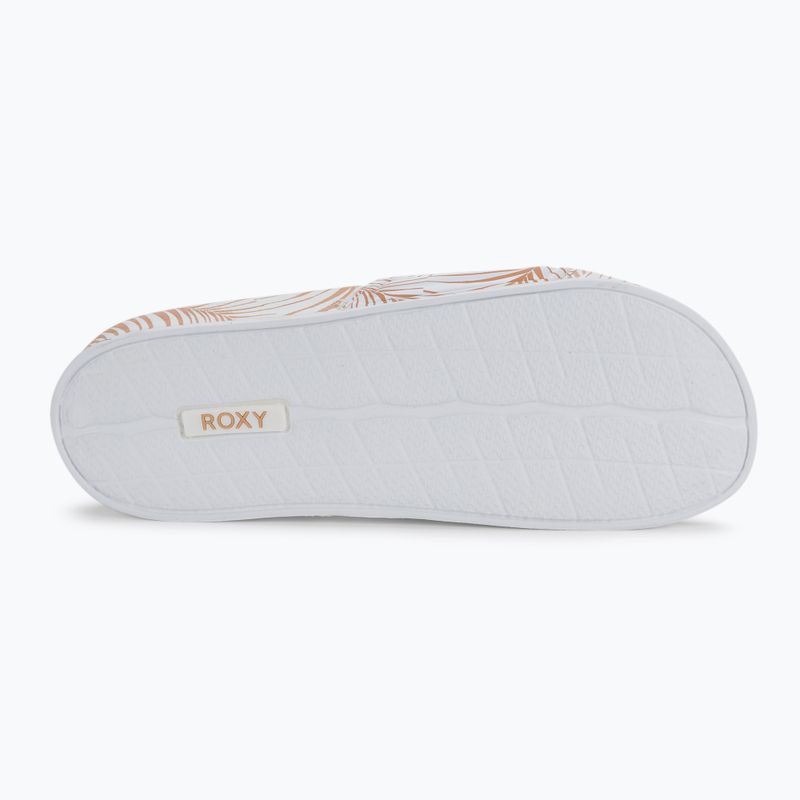 Dámské žabky ROXY Slippy Printed 2021 white/tan 4
