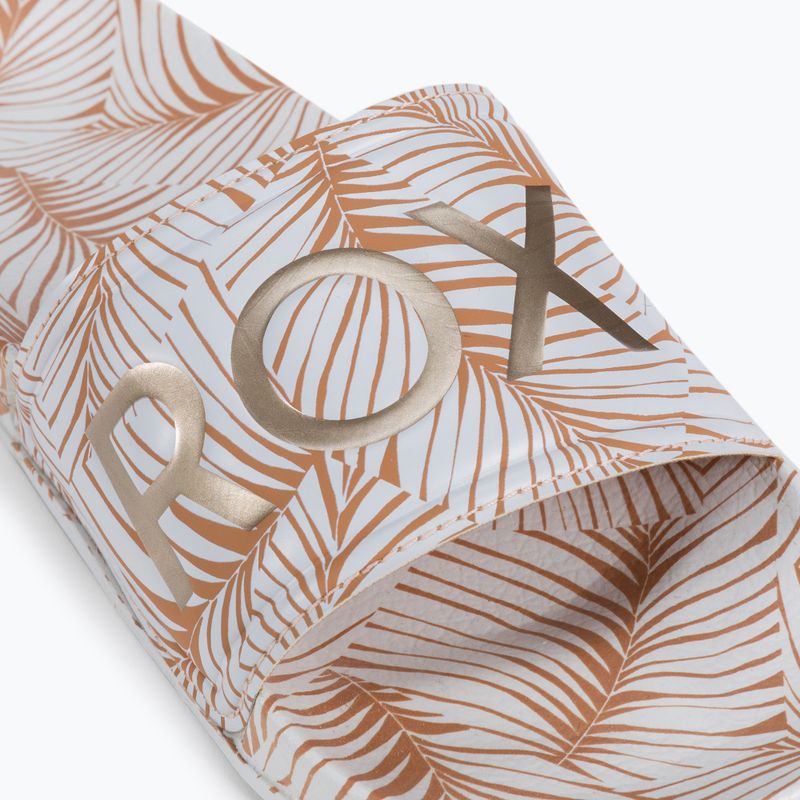 Dámské žabky ROXY Slippy Printed 2021 white/tan 7