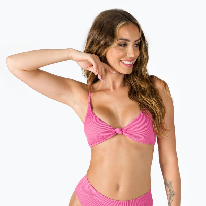 Horní díl plavek ROXY Love The Surf Knot 2021 pink guava