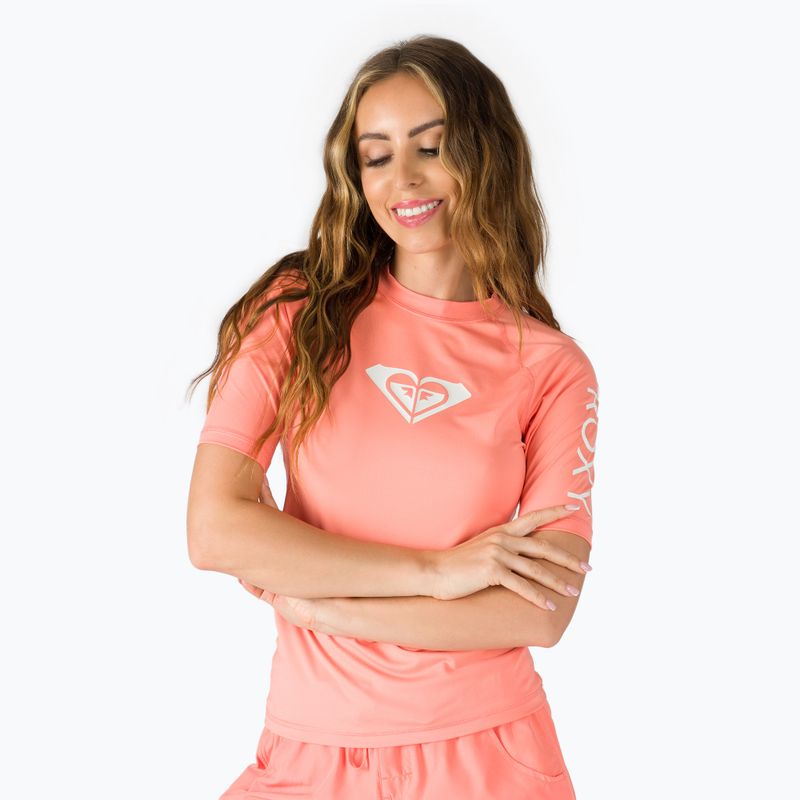 Dámské plavecké tričko ROXY Whole Hearted 2021 fusion coral