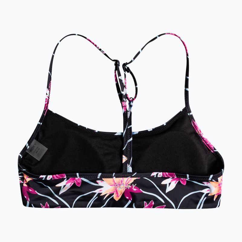 Horní díl plavek ROXY Active Bralette 2021 anthracite/floral flow 6