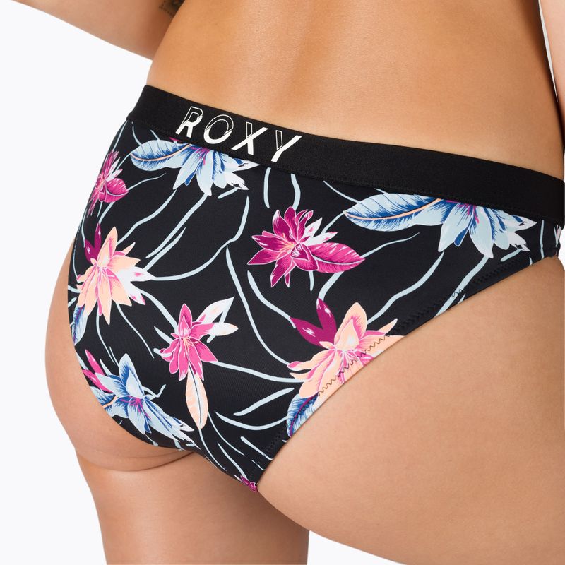 Spodní díl plavek ROXY Active 2021 anthracite/floral flow 4