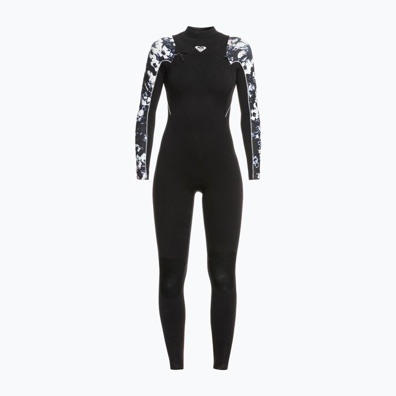 Dámský neopren   ROXY 3/2 Elite XT ST Printed FZ GBS true black/black flowers