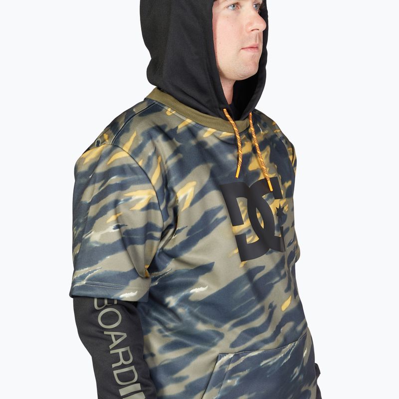 Pánská snowboardová mikina DC Dryden angled tie dye ivy green 4