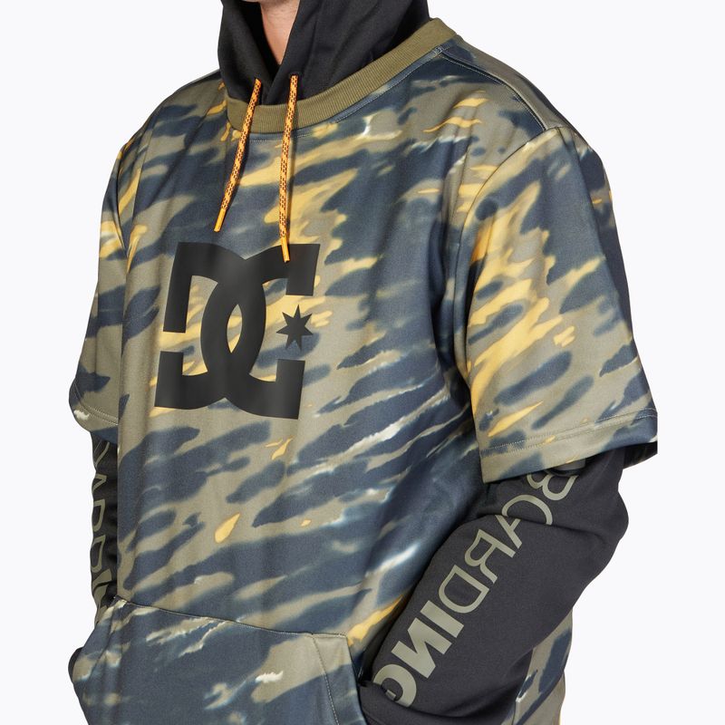Pánská snowboardová mikina DC Dryden angled tie dye ivy green 5
