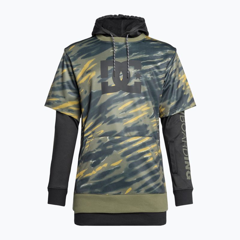 Pánská snowboardová mikina DC Dryden angled tie dye ivy green 7