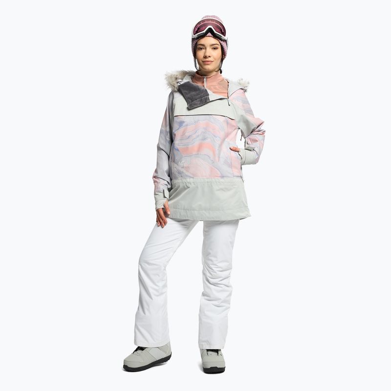Dámská snowboardová bunda ROXY Chloe Kim Overhead 2021 gray violet marble 2