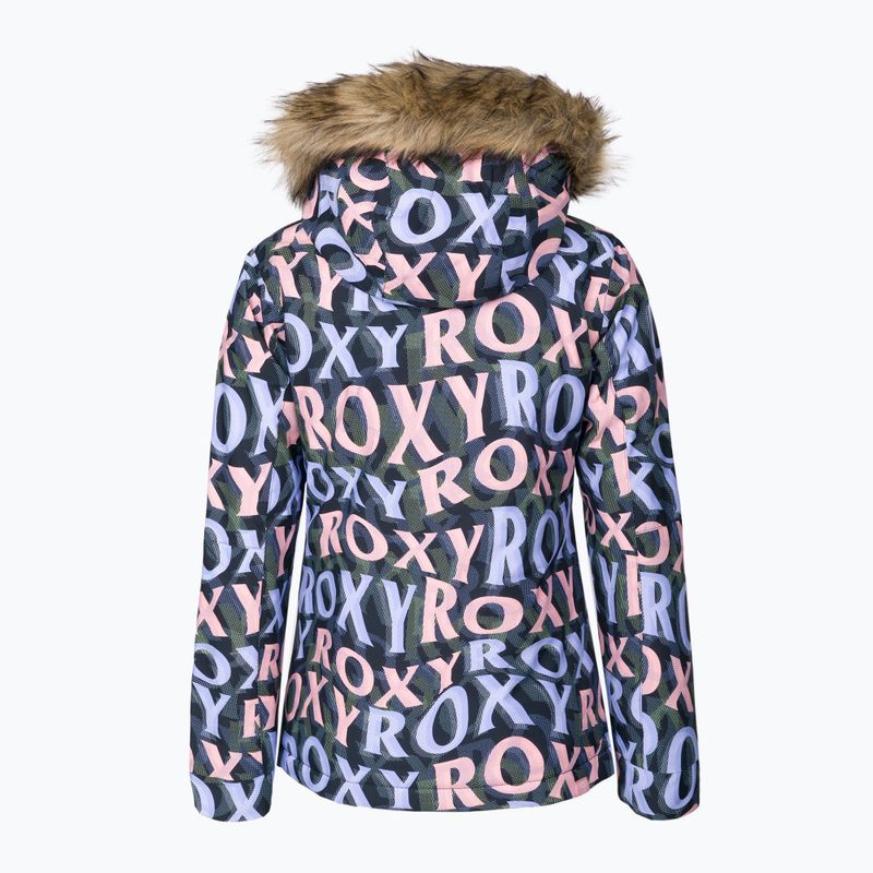 Dětská snowboardová bunda ROXY Jet Ski 2021 true black sunbeam lettering 2