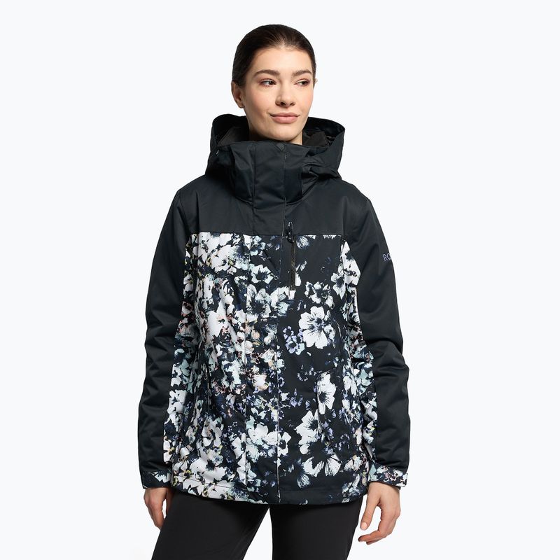 Dámská snowboardová bunda ROXY Jetty Block 2021 true black black flowers