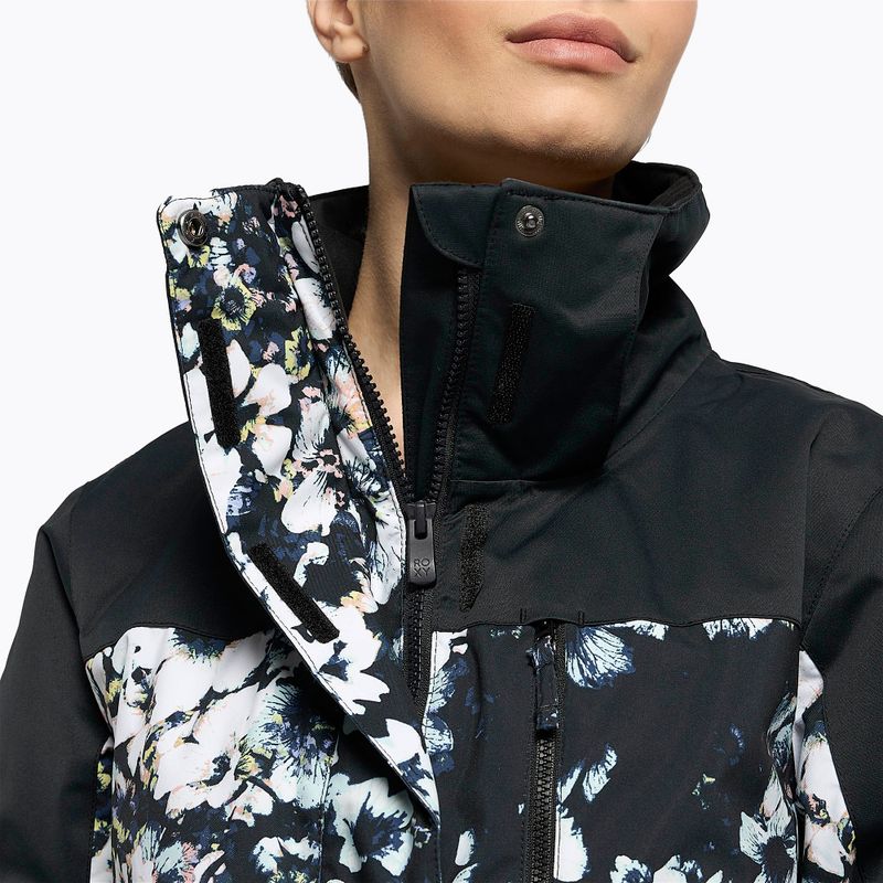 Dámská snowboardová bunda ROXY Jetty Block 2021 true black black flowers 11
