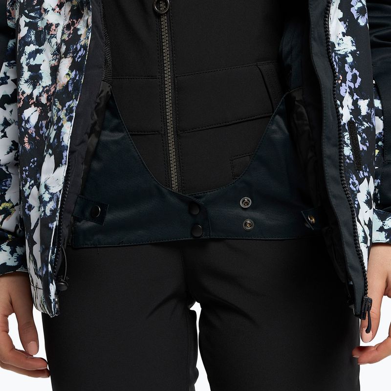 Dámská snowboardová bunda ROXY Jetty Block 2021 true black black flowers 13