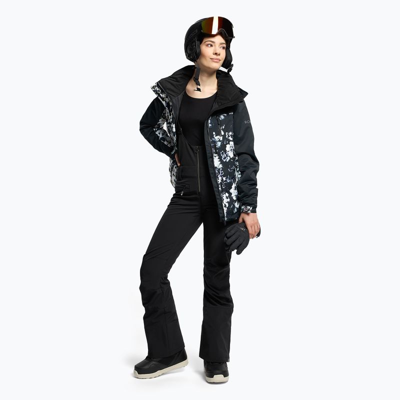 Dámská snowboardová bunda ROXY Jetty Block 2021 true black black flowers 2