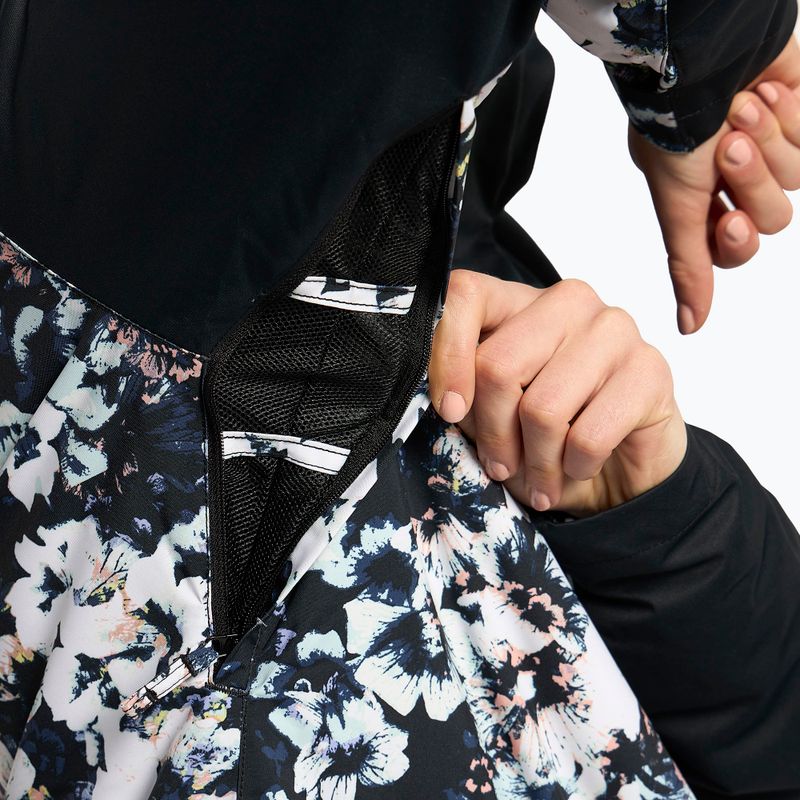 Dámská snowboardová bunda ROXY Jetty Block 2021 true black black flowers 9