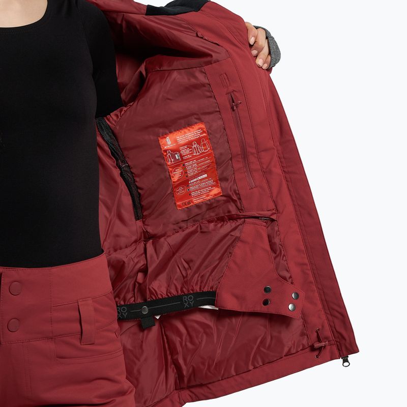 Dámská snowboardová bunda ROXY Stated Warmlink 2021 brick red 10