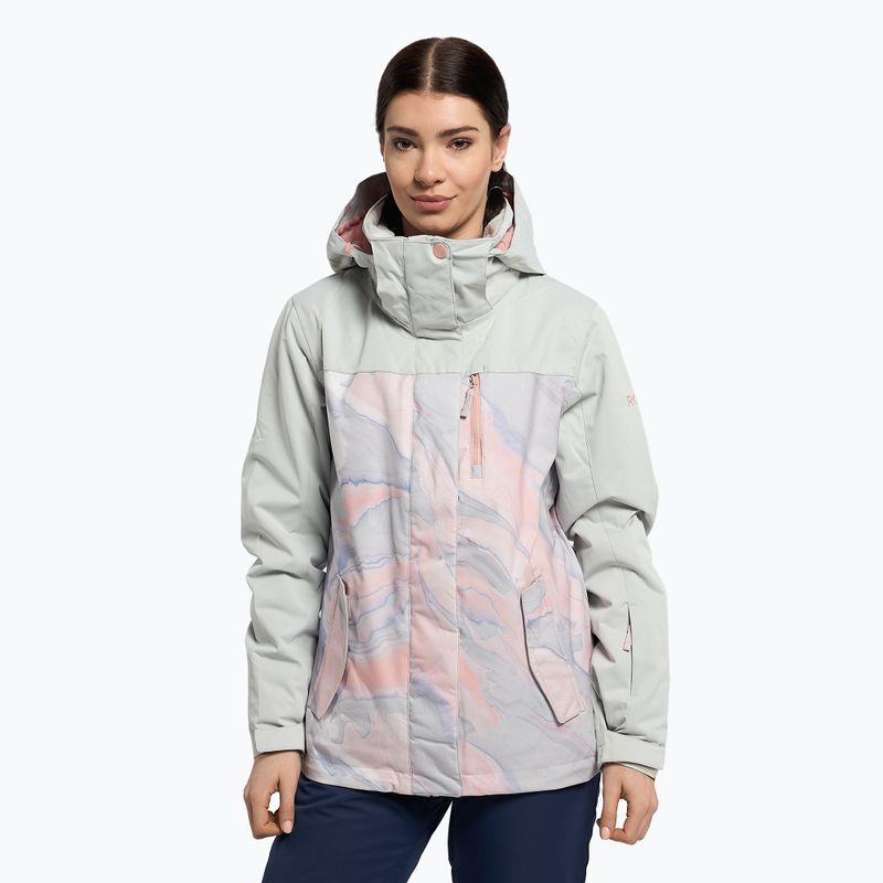 Dámská snowboardová bunda ROXY Jetty Block 2021 gray violet marble
