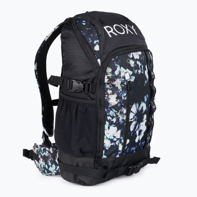 Dámský batoh na snowboard ROXY Tribute 2021 true black black flowers 2