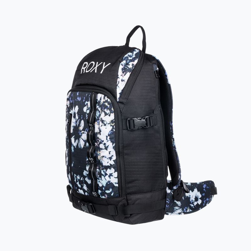 Dámský batoh na snowboard ROXY Tribute 2021 true black black flowers 7
