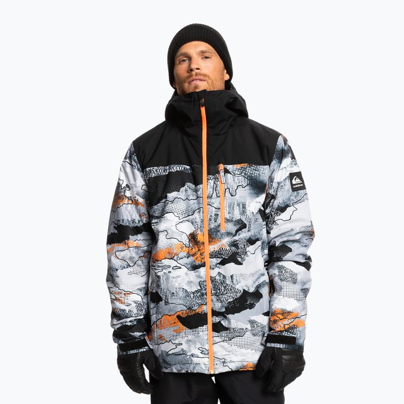 Quiksilver Morton pánská snowboardová bunda černobílá EQYTJ03375