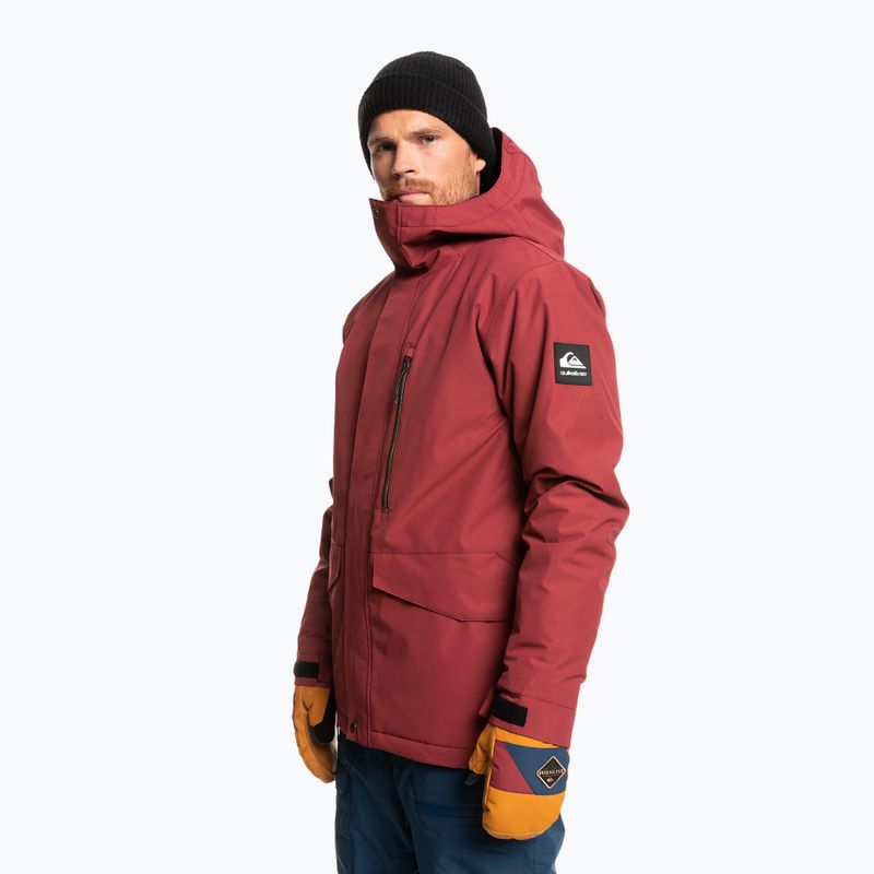 Pánská snowboardová bunda Quiksilver Mission Solid červená EQYTJ03266 7