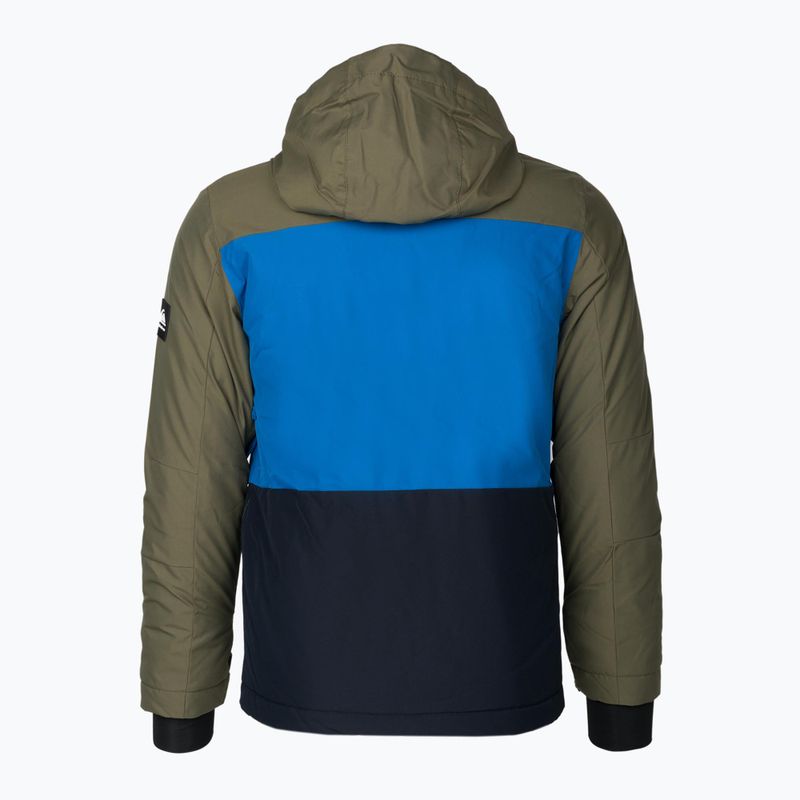 Dětská snowboardová bunda Quiksilver Side Hit zeleno-modrá EQBTJ03158 2