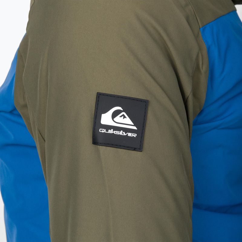 Dětská snowboardová bunda Quiksilver Side Hit zeleno-modrá EQBTJ03158 6