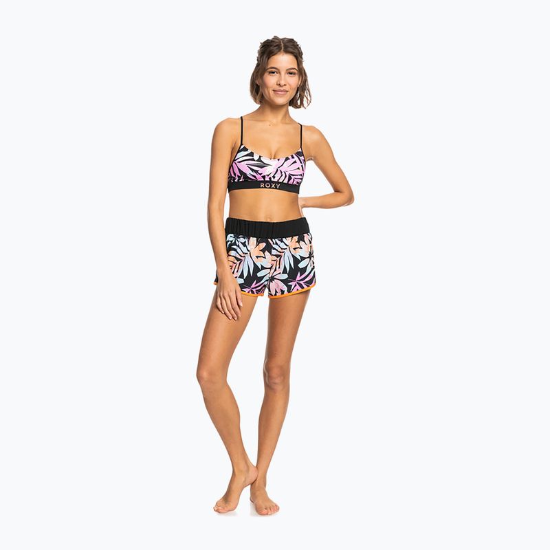 Dámské plavecké šortky ROXY Active 2021 anthracite zebra jungle 3