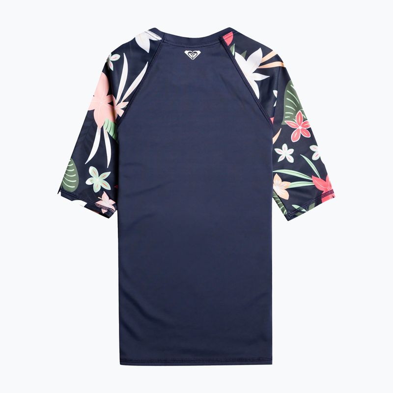 Dětské plavecké tričko ROXY Printed Sleeves 2021 mood indigo alma swim 2
