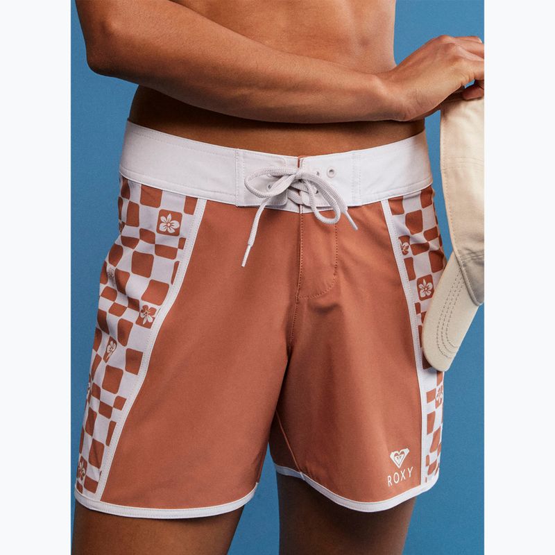 Dámské plavecké šortky ROXY Printed 5" 2021 cork flower box 7